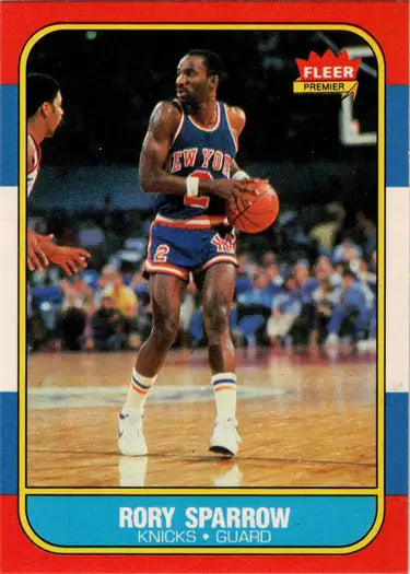 1986-87 Fleer Basketball Rory Sparrow rookie card, base rookie card collectible