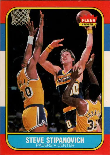 1986-87 Fleer Basketball Steve Stipanovich rookie card, base rookie card for collectors