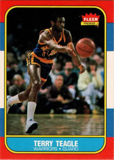 1986 87 Fleer Basketball Terry Teagle rookie card featuring base rookie card design