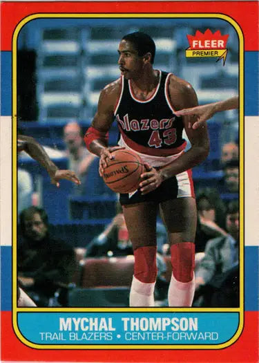 Mychal Thompson 1986-87 Fleer Basketball rookie card, base rookie card edition