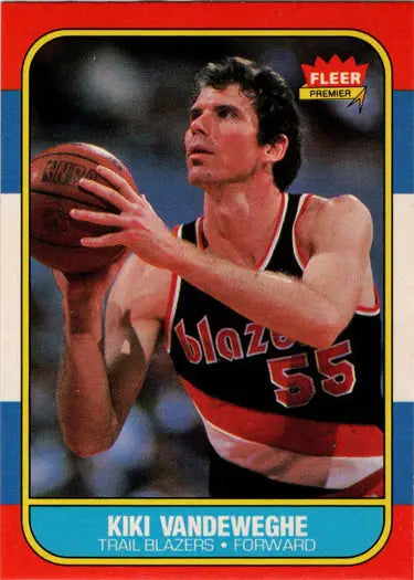 1986-87 Fleer Basketball Kiki Vandeweghe rookie card, base rookie card collectible