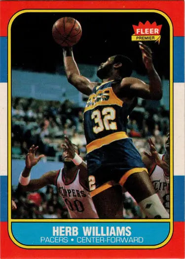 Herb Williams 1986-87 Fleer Basketball base rookie card showcasing vintage rookie card
