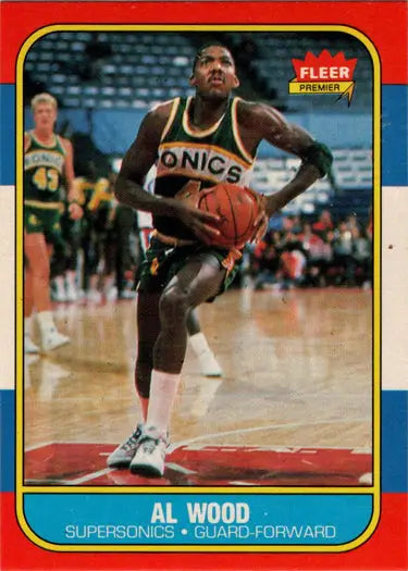 Al Wood 1986-87 Fleer basketball base rookie card for collectors