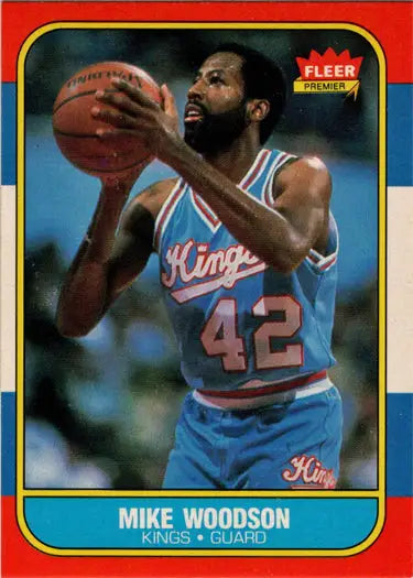 1986-87 Fleer Basketball Mike Woodson base rookie card for collectors