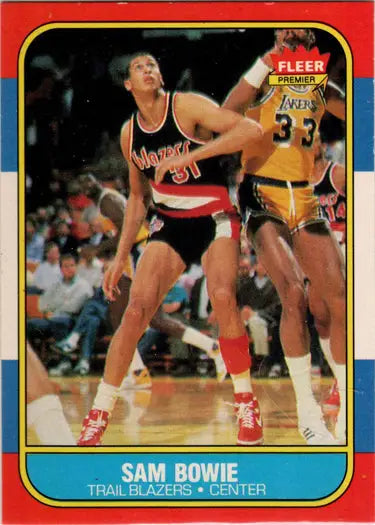 Sam Bowie 1986-87 Fleer Basketball rookie card, base rookie card collectible
