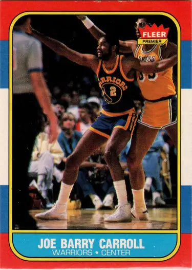 Joe Barry Carroll rookie card from 1986-87 Fleer Basketball series