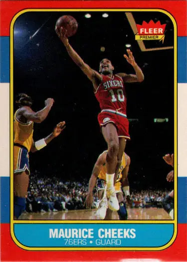 1986-87 Fleer Maurice Cheeks basketball rookie card, base rookie card collectible