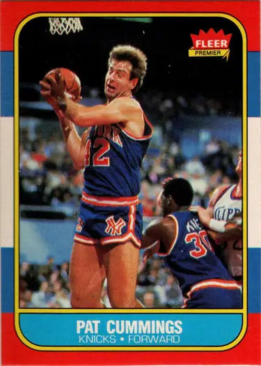 1986-87 Fleer Basketball Pat Cummings rookie card featuring the base rookie card design