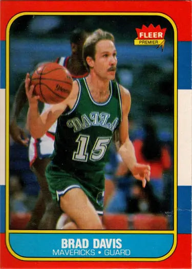 1986-87 Fleer Basketball Brad Davis base rookie card collectible image
