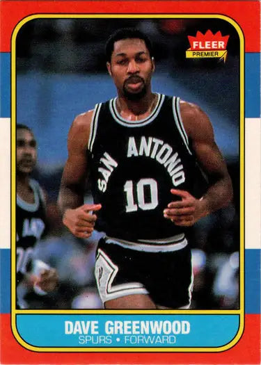 1986-87 Fleer Basketball Dave Greenwood base rookie card featuring rookie card design