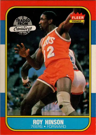 1986-87 Fleer Basketball Roy Hinson rookie card displayed in the product listing