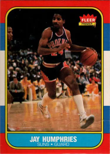 1986-87 Fleer Basketball Jay Humphries base rookie card collectible image