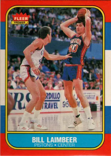 1986-87 Fleer Basketball Bill Laimbeer base rookie card for collectors