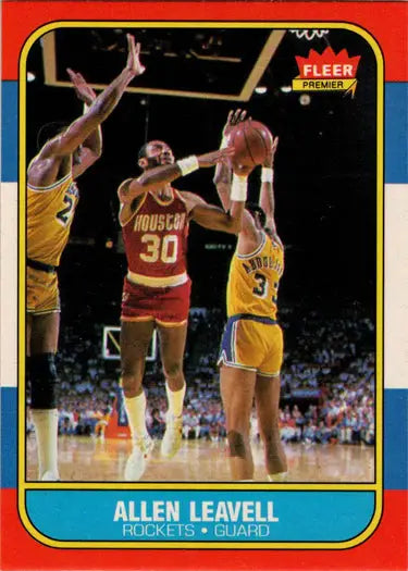 1986-87 Fleer Basketball Allen Leavell rookie card, base rookie card item