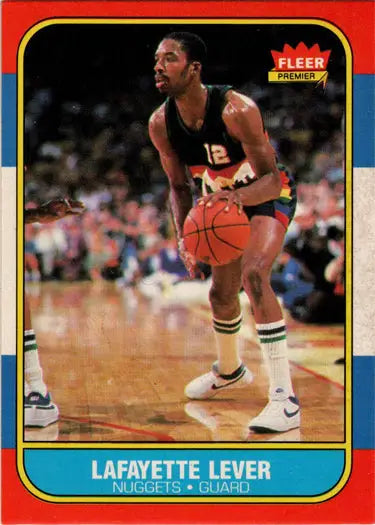 1986-87 Fleer Lafayette Lever basketball base rookie card collectible