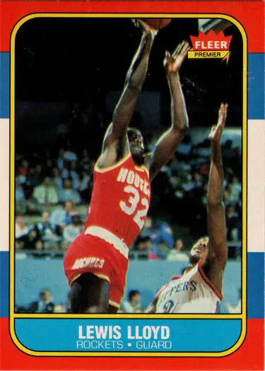 Lewis Lloyd 1986-87 Fleer basketball base rookie card, collectible NBA rookie card