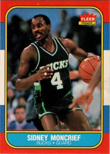 Sidney Moncrief 1986-87 Fleer Basketball base rookie card art image