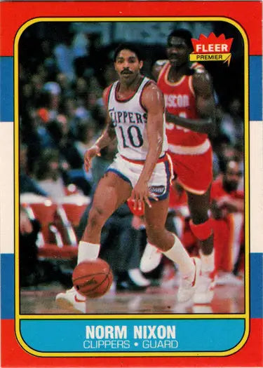 1986-87 Fleer Basketball Norm Nixon rookie card, a sought-after base rookie card