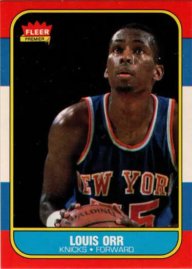 Louis Orr basketball card from 1986-87 Fleer, a rare base rookie card option