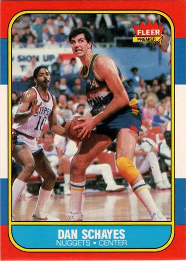 Basketball trading card depicting 1986-87 Fleer Dan Schayes base rookie card