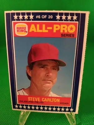 1986 Burger King All Pro Steve Carlton #6. Phillies. EX-NRMT