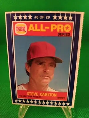 1986 Burger King All Pro Steve Carlton #6. Phillies. EX-NRMT - Baseball Card Single