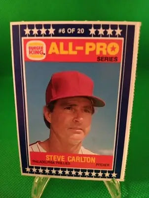 1986 Burger King All Pro Steve Carlton #6. Phillies. EX-NRMT - Baseball Card Single