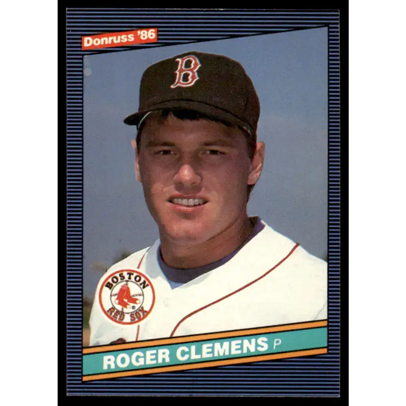 1986 Donruss #172 Roger Clemens EX/NM Boston Red Sox Baseball Card - Baseball Card Single