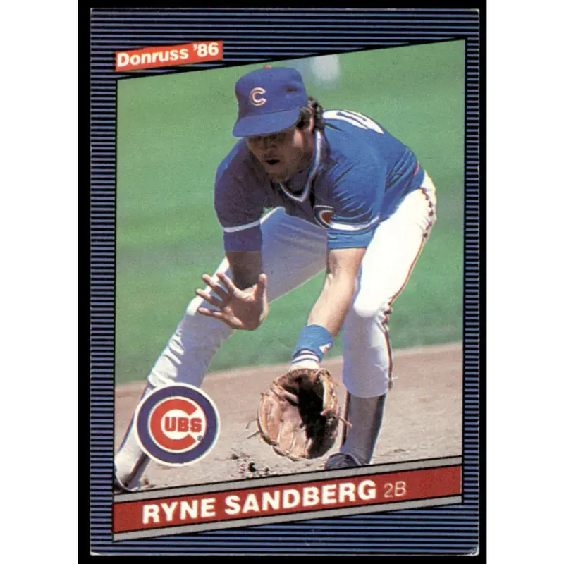 1986 Donruss #67 Ryne Sandberg EX Chicago Cubs Baseball Card - Baseball Card Single