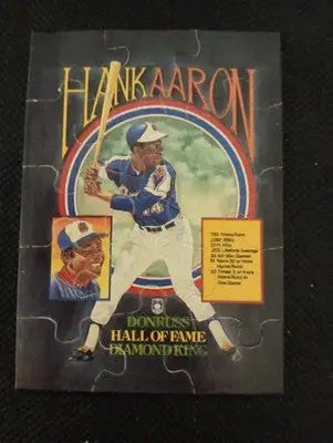 1986 Donruss - Hank Aaron Puzzle Card. Braves. NRMT+ - Baseball Card Single