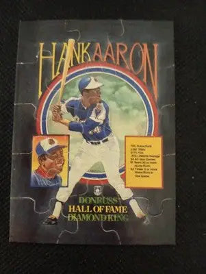 1986 Donruss - Hank Aaron Puzzle Card. Braves. NRMT+ - Baseball Card Single
