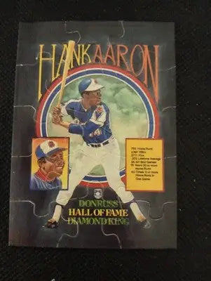 1986 Donruss - Hank Aaron Puzzle Card. Braves. NRMT+ - Baseball Card Single
