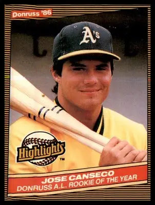 1986 Donruss Highlights #55 Jose Canseco - Baseball Card Single