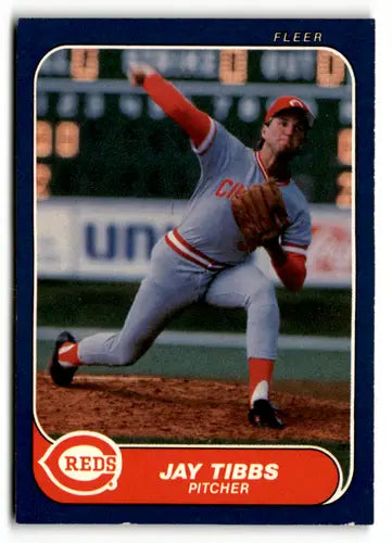 1986 Fleer #194 Jay Tibbs EX/NM Reds ID:49057 - Baseball Card Single