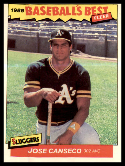 1986 Fleer Baseball’s Best Sluggers vs. Pitchers #5 Jose Canseco - Baseball Card Single