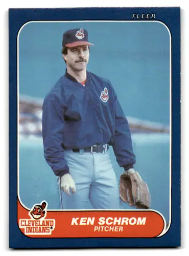 1986 Fleer Update Ken Schrom baseball card with original gloss in NM-MT condition