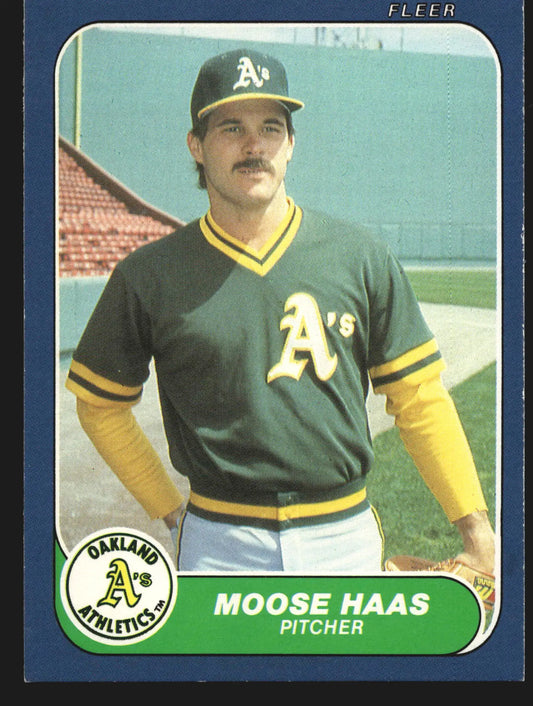1986 Fleer Update #U-48 Moose Haas Oakland Athletics - Baseball Card Single