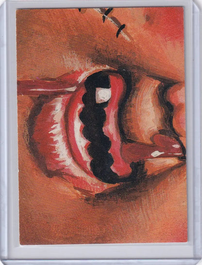 Abstract eye painting from Garbage Pail Kids Series 3 101b Baskin Robin card