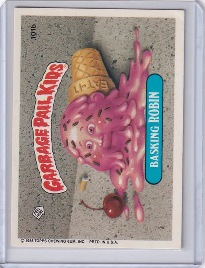 Garbage Pail Kids trading card from Series 3 with 101b Baskin Robin design