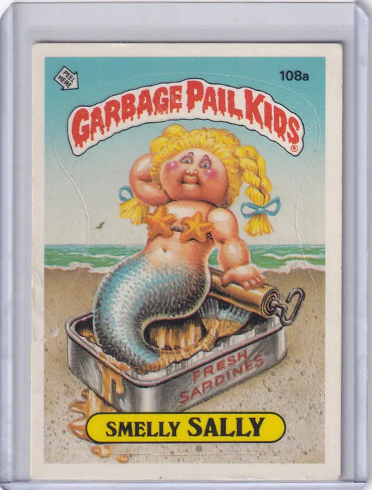 Garbage Pail Kids card from Series 3, 108a Smelly Sally collectible card image