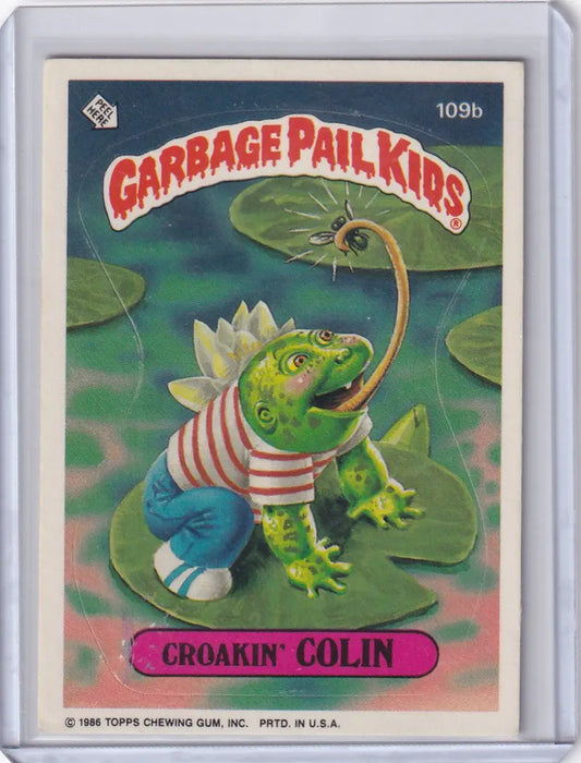 Garbage Pail Kids trading card 109b Croakin Colin from Series 3 displayed in product