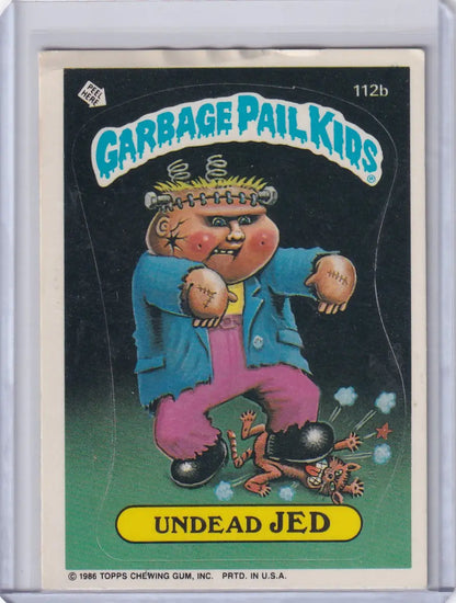 Image of garbage pail kids Series 3 112b Undead Jed trading card for collectors