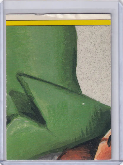 Green and tan painted figure from Garbage Pail Kids Series 3 112b Undead Jed