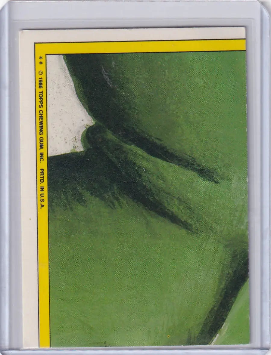 Green sports card from Garbage Pail Kids Series 3 114b Peepin Tom collection