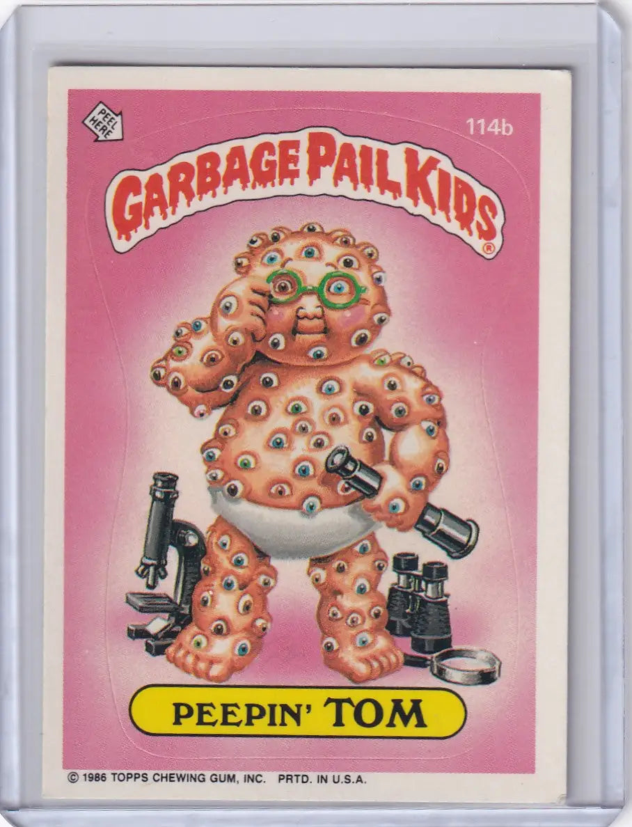 Garbage Pail Kids Peepin Tom trading card from Series 3 114b GPK collection