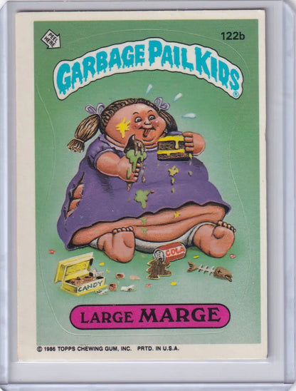 Vintage Garbage Pail Kids trading card 122b Large Marge from Pail Kids Series 3