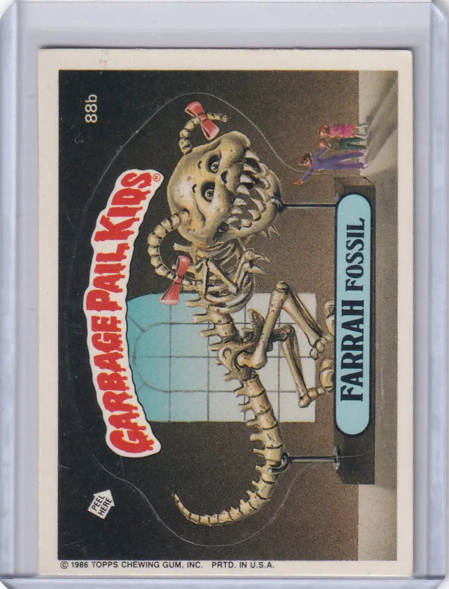 Garbage Pail Kids Series 3 88b Farrah Fossil trading card from 1986