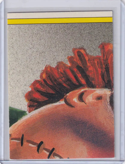 Baseball card fragment from Garbage Pail Kids Series 3 95b Beth Death collectible