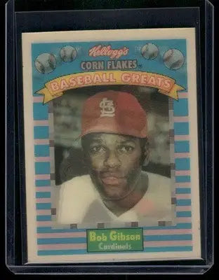 1986 Kellogg’s Corn Flakes Baseball Greats Bob Gibson #5 of 15 Baseball - Baseball Card Single