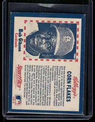 1986 Kellogg’s Corn Flakes Baseball Greats Bob Gibson #5 of 15 Baseball - Baseball Card Single